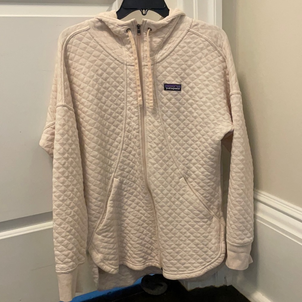 Patagonia Creme Quilted Cotton Hoodie
